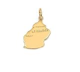 Les Plaisirs de Stella Pendentif en Plaqué Or - Ile Maurice - Bijou Homme ou Femme - Bijou Carte Dom Tom