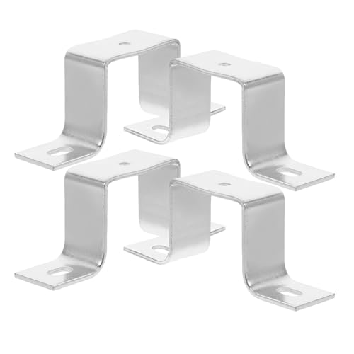 GETAJGHSD Supports de Fixation en Acier Inoxydable Lot de 4, Patte Murale pour Rails de...
