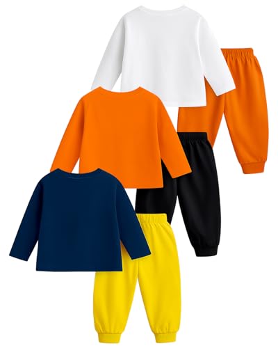 Image of Kuchipoo Boys Regular Fit Cotton T-Shirts and Pyjamas Clothing Set-Pack of 3