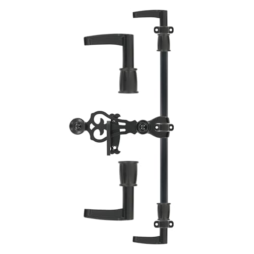 Accesorios para persianas batientes de aluminio negro con sistema de cierre tradicional 4