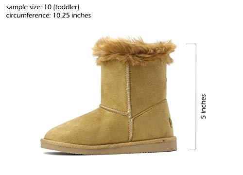Image of REDVOLUTION Kids Boots Toddler Girls Cute Butterfly Bow | PomPom PU leather Boot (Toddler /Small Kid)