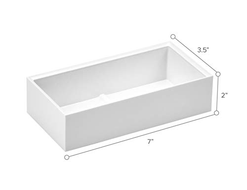 Image of Bostitch Office Konnect Desk Organizer Accessory Tray, Wide, Stacks for Desktop Storage, White (Pack of 6)