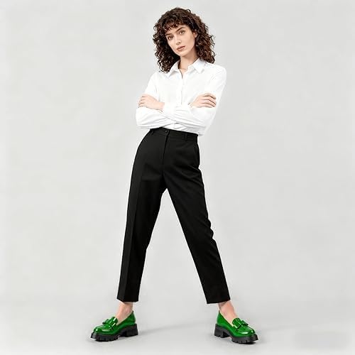 Women's Platform Chunky Loafers Patent Leather Slip on Round Toe Low Heel Comfort Shoes with Bow Detail for Work & Dressy Occasion