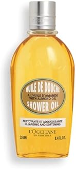 L'OCCITANE Cleansing & Softening Almond Shower Oil, Body Wash & Shaving Base Purifies & Smooths Without Drying Skin, Milky Lather, Nourishing Skincare