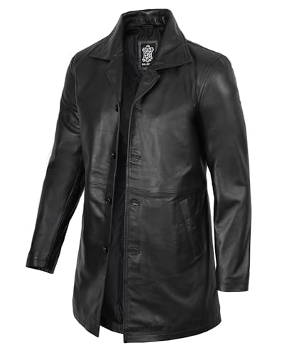 Image of Blingsoul Men's Leather Jacket - Biker Style Leather Jacket for Men