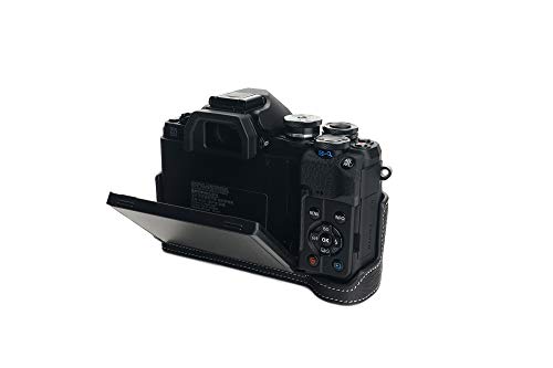Moitié caméra housse pour Olympus OM-D E-M10 Mark IV cuir véritable