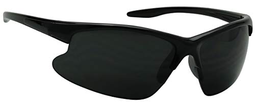 ShadyVEU Slim Wrap Around Sports Frame Mens Black Frame Sunglasses