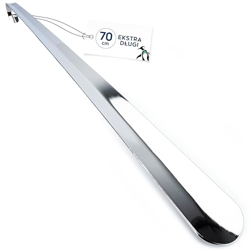biped łyżka do butów metal długa 70 cm – stal nierdzewna z haczykiem do zawieszenia – solidna i elegancka metalowa łyżka do butów wysokiej jakości z2792(1 sztuk)