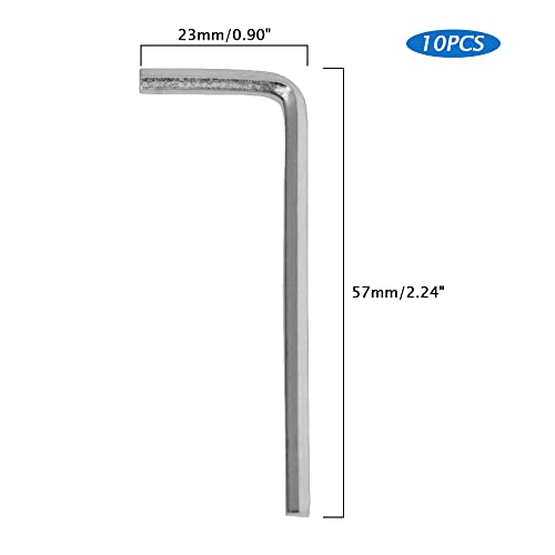 Mairuker 3Mm Hex Key Wrench, L Shaped Hexagon Head Long Arm Cr-V Repairing Tool - (10 Pcs) #TOP3