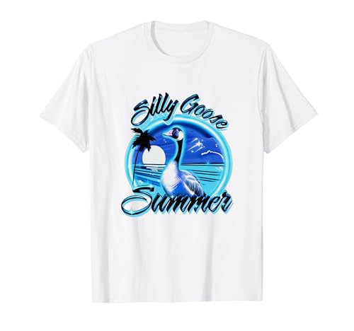Silly-Goose Summer Funny Summer Vacation Beach Animal Men Women Kids T-Shirt
