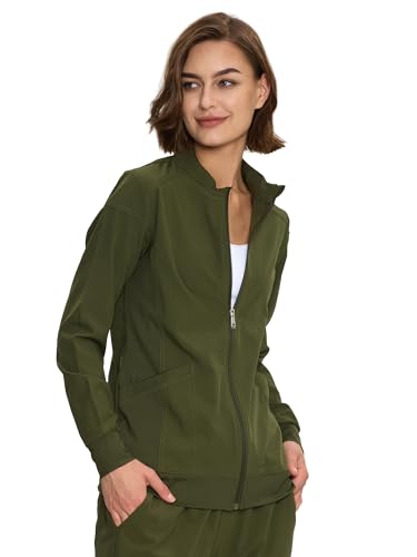 Scrub Jackets for Women, Zip Front Medical Jacket, Nurse Caots