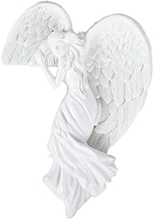 Beenle-Icey Angel Door Frame Decoration Angel Wing Door Sculpture Resin Angel Décor Statue Ornament with Heart-Shaped Wing Premium Creative Art Wall Decoration for Home Door Indoor Decor UK