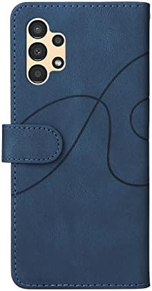 NEXCURIO Wallet Phone Case Compatible with Samsung Galaxy A13 4G Case Wallet with Credit Card Holder Stand Women Men Leather Flip Case Folding Cover Shockproof - Blue