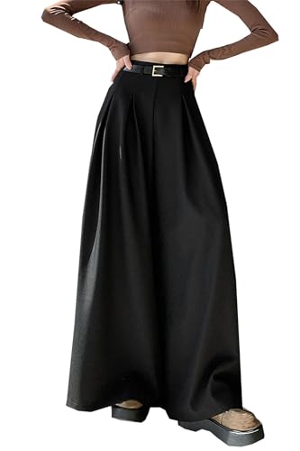 Betusline Women's Wide Leg Palazzo Suit Pants Loose Fit High Waisted Business Casual Trousers2