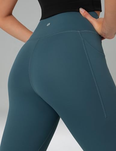 Image of Colorfulkoala Dreamlux No Front Seam Capri Leggings with Pockets for Women - High Waisted 21 inch Buttery Soft Yoga Pants