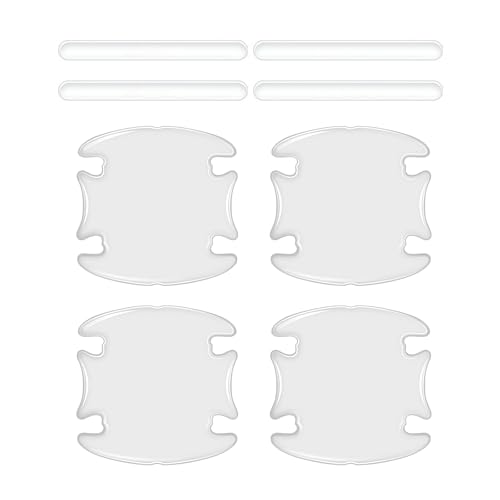 EKUWU 8 PCS Car Door Handle Protector, Transparent Car Door Cup Protector, Waterproof Anti-Scratch Bumper Trim Guard Sticker, Universal Auto Exterior Accessories Protection Film