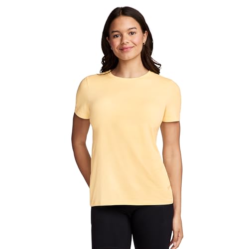 Jockey Women's Activewear Organic Cotton Stretch Short Sleeve Tee, Sunsations, L