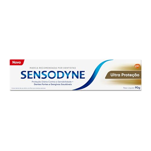 Sensodyne Creme Dental Ultra Proteção com Flúor, Proteção Diária Contra Sensibilidade, Dentes Fortes
