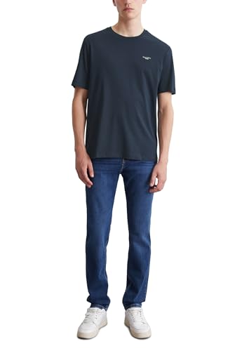 Marc OߴPolo Denim Herren T-Shirt aus Bio-Baumwolle Regular Fit, Blau (Navy Teal), XXL