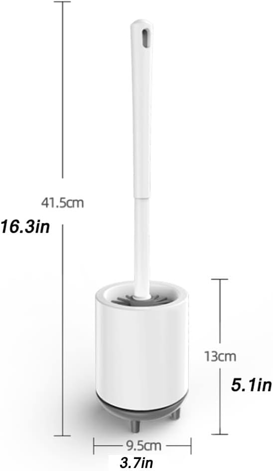 Toilet Brush Holder Toilet Brush Holder Household Wall-Mounted Toilet Bowl Brush Bathroom Long-Handled Soft Hair Cleaning Brush Modern Creative Silicone Toilet Brushs Set Toilet Brush Holders