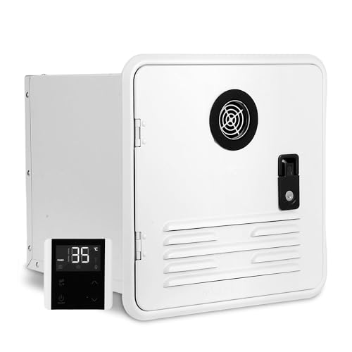 48,000BTU RV Tankless Water Heater, 15x15" Quick Instant RV Hot Water Heater with Digital Remote, Propane Gas & 12V DC Compact Door Mount, High Altitude Ready for All RVs Use, Easy Install