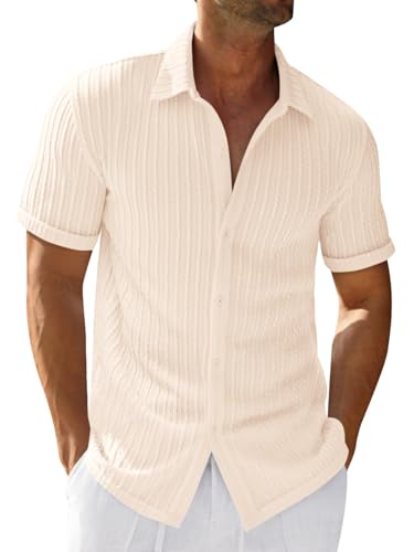 Runcati Men's Casual Button Down Shirts Short...