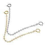 SOIMISS 2 piezas Extensores de Cadena de Plata de Pulseras y Collares Material Resistente para Joyas DIY Ajustables para Mujeres