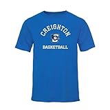 Barnesmith Creighton University Bluejays, Adult Unisex, Short-Sleeve T-Shirt, Basketball Gameday Logo, Royal Blue, X-Large