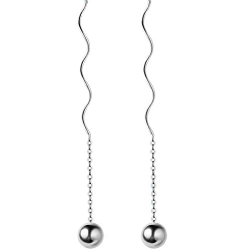 Boucles d'oreilles perles ondes longues pour sublimer un visage fatigué