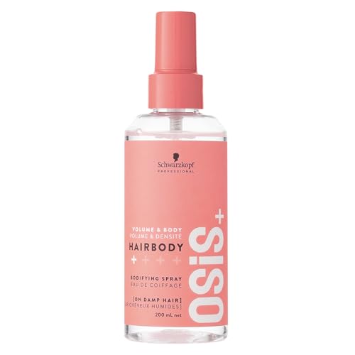 Schwarzkopf Professional OSiS Hairbody Spray Volumisant Atomiseur Sans Aérosol Sans Effet Collant Démêlant Facilite Le Coiffage Protection Thermique...