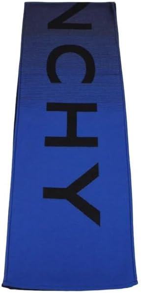 Givenchy Mens Blue Wool Scarf 35 180 cm WoolSilk Blend