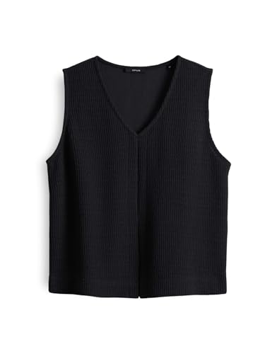 OPUS Damen Sweatshirt | Sweattop GOPICA Regular in Strickoptik Black, 44