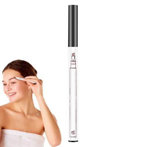 Lápiz de cejas - Pen de ceja | Cepillo de spoolie | Lápiz de cejas de larga duración | Impermeable y a prueba de manchas | Pigmentos de color liso Portable 4 bolígrafo de cejas con punta para mujeres