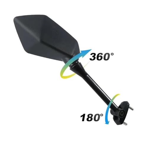 Rétroviseurs de moto pour Kawasaki Ninja 650R et ER6F noir
