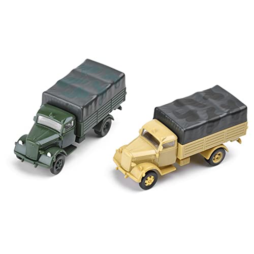 Colcolo Set von 2 1:72 4D Zusammenbau LKW-Simulations Wagen 80 Tisch Spielzeug Landschaft Auto Fahrzeug Modell Spielzeug Sammlerstücke