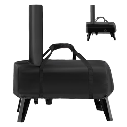 Pizza Oven Cover for Aidpiza Wood Pellet Pizza Oven,Outdoor Heavy Duty Portable Carry Waterproof Gas Pizza Grill Cover and Weather Resistant Oxford Fabric Cover(Black