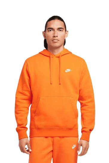 Fleece Pullover Hoodie (Safety Orange) Men's sz Large