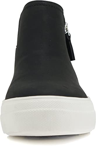 Soda Women's Canvas Suede Chelsea Booties #TOP24