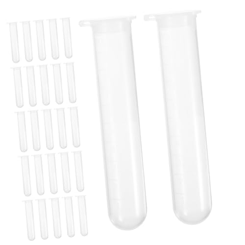 ABOOFAN 10ml Plastic Test Tube Storage Lids Leakproof Mini Bottles for Lab Use