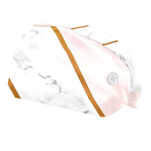 Chapeaux de travail texture marbre blanc couvre-chef respirant lot de 2