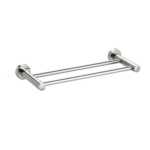 SUS304 Stainless Steel Towel Rail Wall Mounted Bathroom Holder 60CM Rack,Waterproof Anti-Rust Bar For Kitchen Bathrooms(Double Bar,80cm)