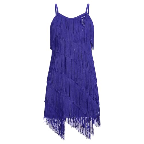Vestido de lentejuelas sin mangas estilo vintage años 20 con flecos para mujer
