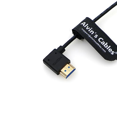 Alvin's Cables 8K 2.1 HDMI Cable High Speed for Atomos Ninja V Monitor Straight to Left Angle HDMI Cord for Z CAM E2, Sony FS5| FS7| A7S3 Cameras 19.7inches|50CM - Image 4