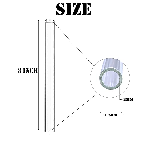 8 Inch Long 10 Piece Premium Glass Tubes Od 12 Mm Thickness 2 Mm Tubing Borosilicate Blowing Tubes #TOP3