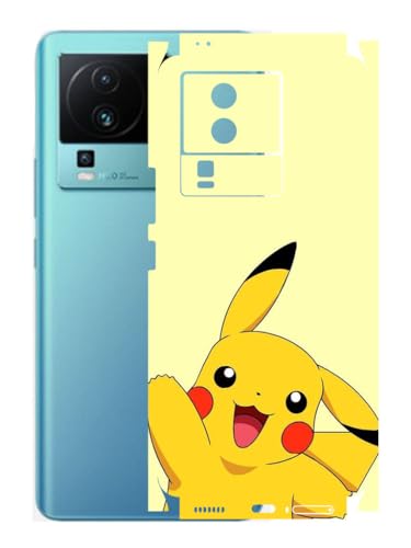 Image of AtOdds - VIVO IQOO NEO 7 PRO (5G) Mobile Back Skin Sticker - Lamination - Rear Screen Guard Protector Film Wrap (Coverage - Back+Camera+Sides) (Design - Pika)