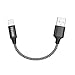 RAVIAD iPhone Cable Short [0.5FT/15CM, MFi Certified] Nylon Braided iPhone Charger Cable USB Fast Charging Lightning Cable for iPhone 11 Pro Max X XS XR 10 8 8 7 Plus 6 6s 5s 5 SE 2020 - Black
