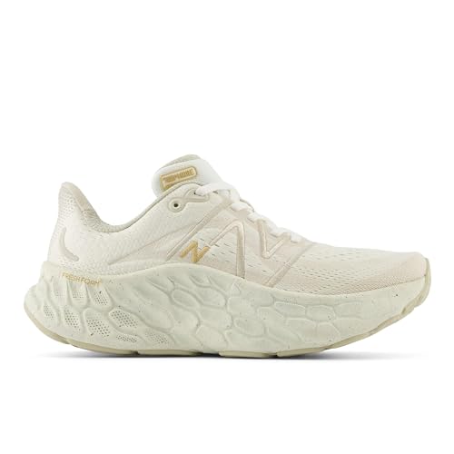 New Balance New Balance Women's Fresh Foam X More V4 Running Shoe, Angora/Sea Salt/Moonbeam, 11 W
