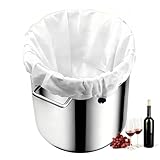 Filter Braubeutel Extra Großer 46x40cm, Siebbeutel für Heimbrauen Wiederverwendbar, Wein Filterbeutel 45 Mesh, Brew Bag Mit Kordelzug für Wein, Bier, Kuchen, Braukörner