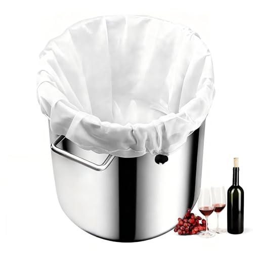 Filtro De Cocina Reutilizables 40x46cm, Colador De Cerveza Malla Fina Con Cordón, Colador Tela Para Cerveza Y Leche Vegetal, Filtro De Tela Yogurt Strainer Ideales Para Vino, Lúpulo, Queso, Yogur 1