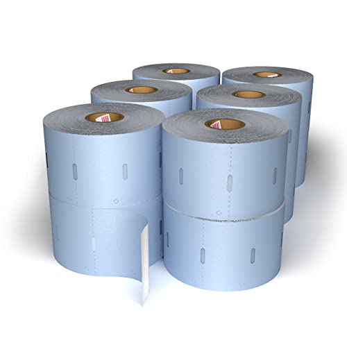 2.25in. X 1.375in. Direct Thermal Perforated Tags for Consignment, Barcoding and Tagging. Compatible the Zebra, Rollo, and More. 800999-009 and 10003282 Compatible -12 Rolls (Blue)